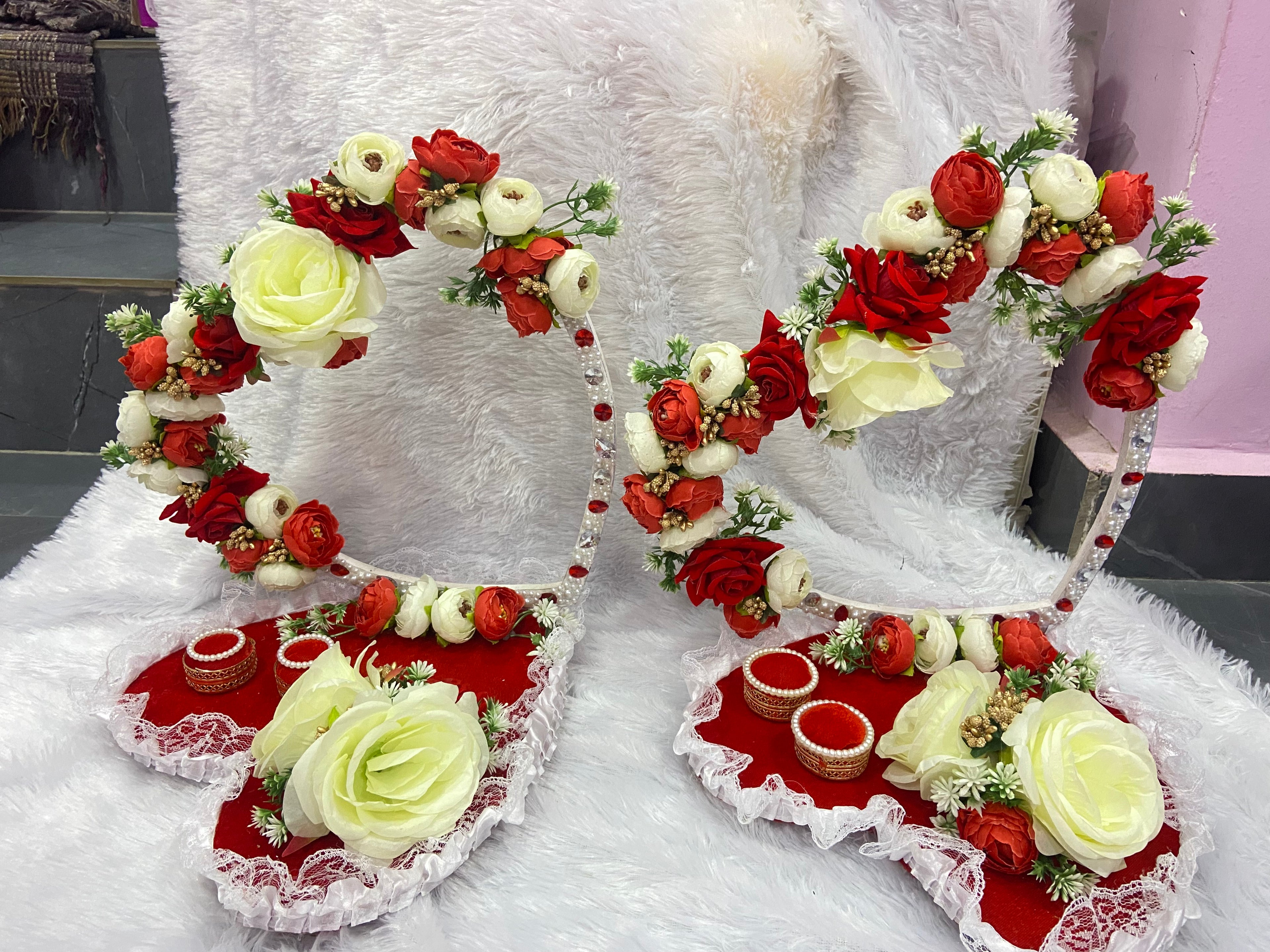 Heart shape engagement platter